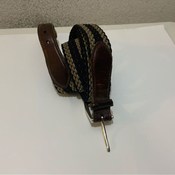 Brighton Belt Size L Unisex Leather Elastics Silver Buckle Fashion Adjustable main image 9